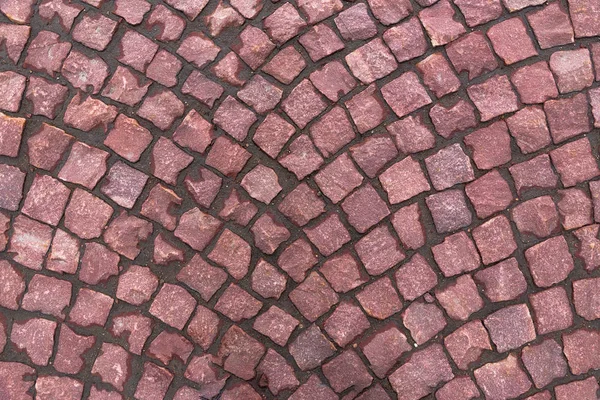 Stenläggning block tillverkade av små fyrkanter av brunt — Stockfoto