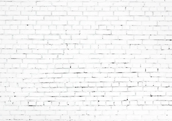 Textur av en vit tegelvägg — Stockfoto