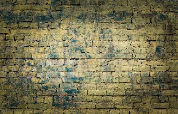 Зеленая кирпичная стена — стоковое фото