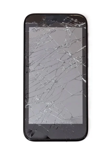 Telefone móvel com ecrã táctil partido — Fotografia de Stock