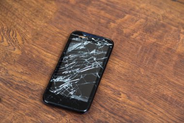 Kırık telefon ekran yakın çekim