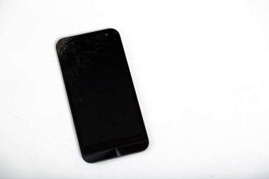 Kırık telefon ekran yakın çekim