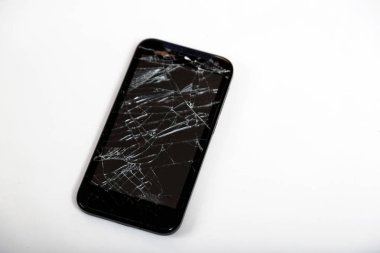 Kırık telefon ekran yakın çekim