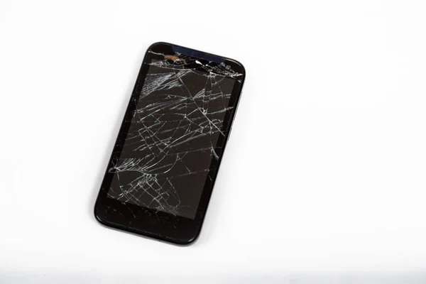 Kırık telefon ekran yakın çekim