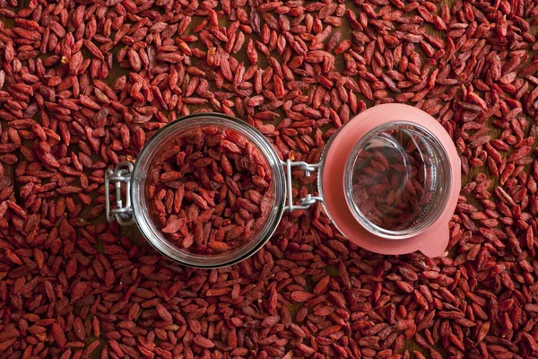 Goji berries on table — Stock Photo, Image