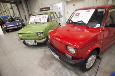 Varşova, Polonya, Mayıs 13: Oldtimer Fiat 126 araba Varşova otomatik 13 Mayıs 2017 adil Nostalji, Varşova, Polonya.