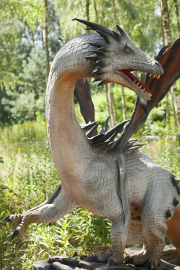 Mosciska, Polonya - 8 Ağustos: Dragon modeli Eğlence bölümü 