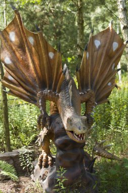 Mosciska, Polonya - 8 Ağustos: Dragon modeli Eğlence bölümü 