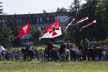 Kanatlı Hussars - askeri piknik üzerinde savaş inscenisation