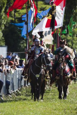 Kanatlı Hussars - askeri piknik üzerinde savaş inscenisation