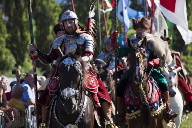 Kanatlı Hussars - askeri piknik üzerinde savaş inscenisation