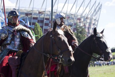 Kanatlı Hussars - askeri piknik üzerinde savaş inscenisation