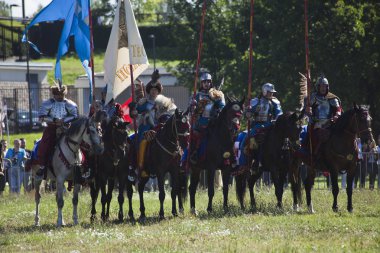 Kanatlı Hussars - askeri piknik üzerinde savaş inscenisation