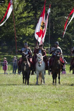 Kanatlı Hussars - askeri piknik üzerinde savaş inscenisation