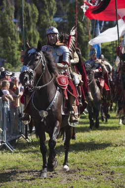 Kanatlı Hussars - askeri piknik üzerinde savaş inscenisation