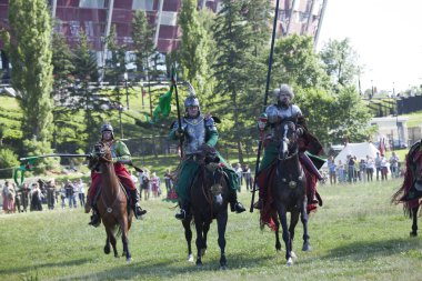Kanatlı Hussars - askeri piknik üzerinde savaş inscenisation