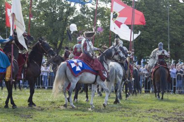 Kanatlı Hussars - askeri piknik üzerinde savaş inscenisation