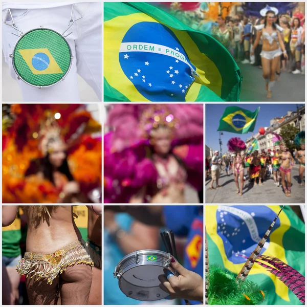 Brezilya karnaval mix koleksiyonu — Stok fotoğraf