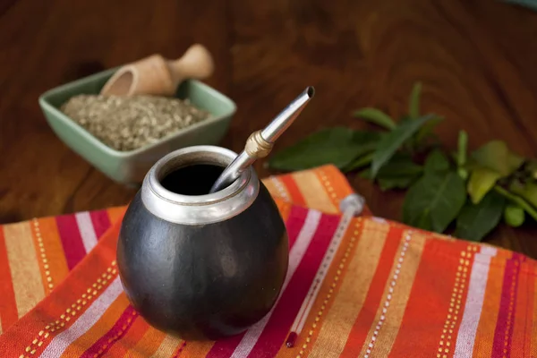 Yerba Mate Matero Asztalra — Stock Fotó