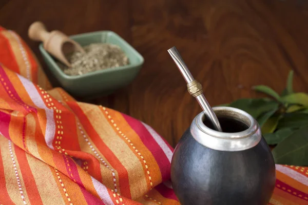 Yerba Mate Matero Asztalra — Stock Fotó