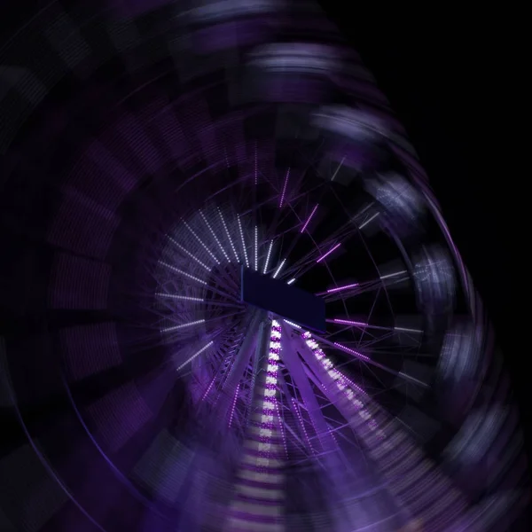 Violet Ferris Wheel Illuminated Night — Stock Photo, Image