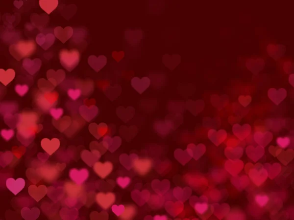 Sevgililer Günü Kalpleri Kırmızı Arka Plan Soyut — Stok fotoğraf