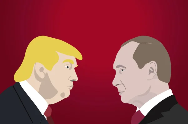 Şubat 2018 Donald Trump Abd Başkanı Vladimir Putin Rusya Cumhurbaşkanı — Stok fotoğraf