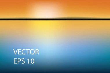 renkli bulanık soyut manzara arka plan-günbatımı denizde