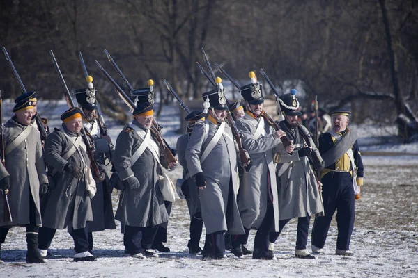 Warszawa Polen Februar Enactors Årliga Reenactment Slaget Olszynka Grochowska 1831 — Stockfoto