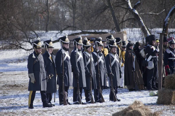 Warszawa Polen Februar Enactors Årliga Reenactment Slaget Olszynka Grochowska 1831 — Stockfoto