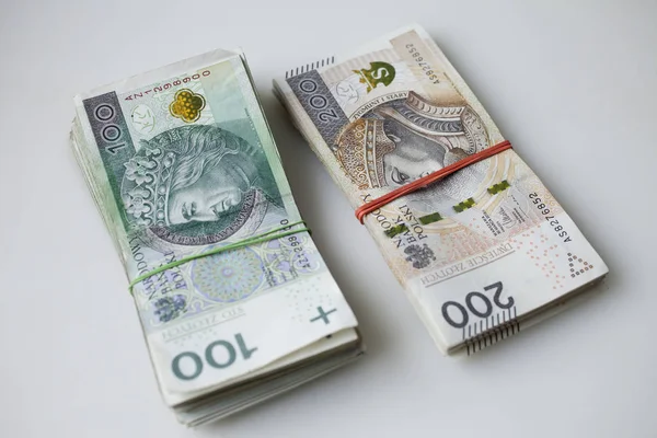 Viel Geld Polnischer Währung Zloty — Stockfoto