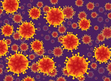  Coronavirüs salgını, bulaşıcı enfeksiyon, bir sürü virüs.