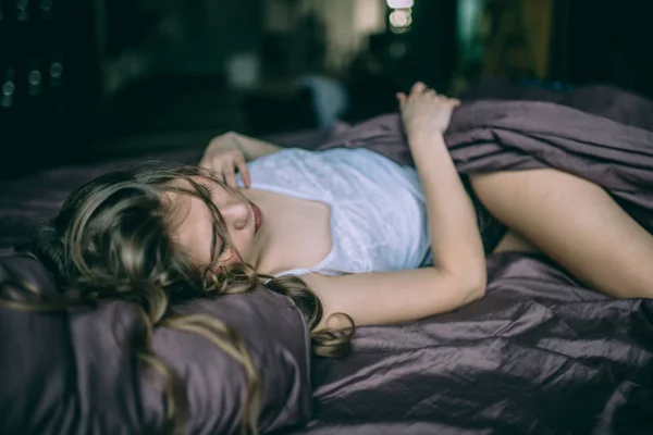 The sleeping beautiful girl — Stock Photo, Image