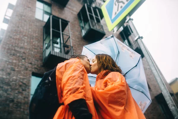 Yağmurda öp — Stok fotoğraf