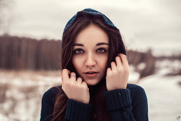 Her cold winter portrait