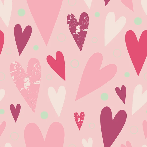 Seamless pattern with hearts. — Stock Vector