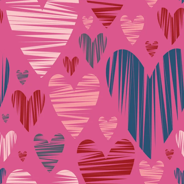 Seamless pattern with hearts. — Stock Vector