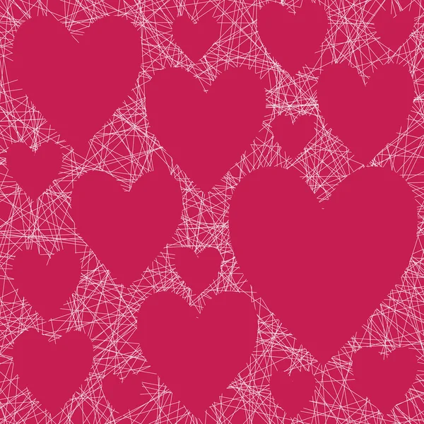 Seamless pattern with hearts. — Stock Vector