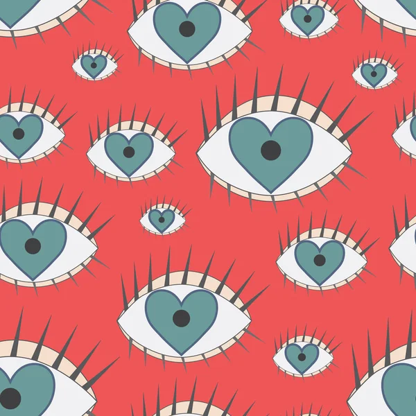 Seamless pattern with eyes. — Stock Vector