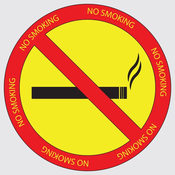 Sigara işareti yok.. — Stok Vektör