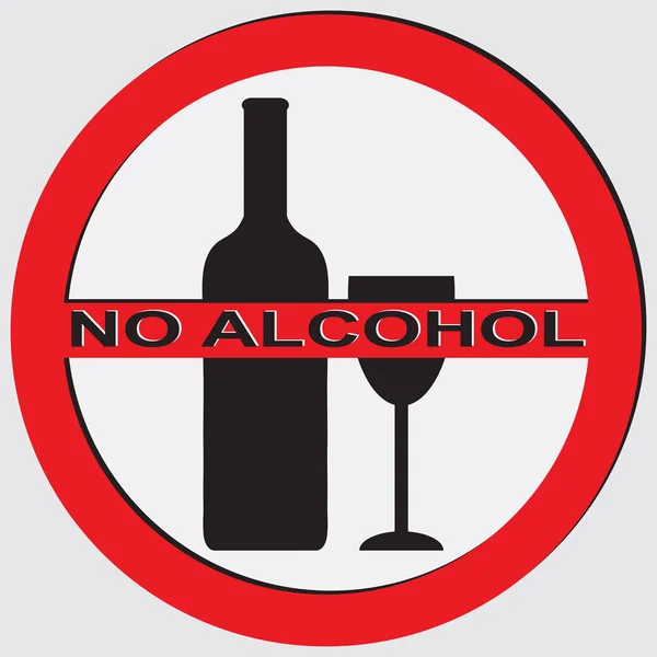 No alcohol sign. — Stock Vector