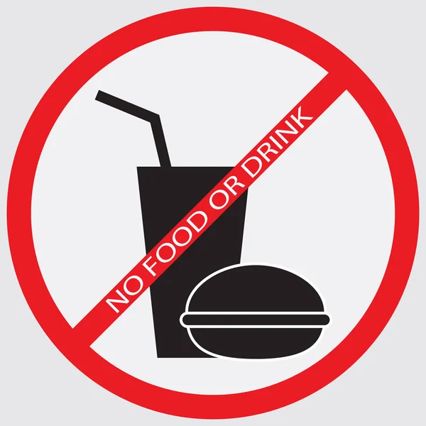 No food or drinks sign. — Stock Vector