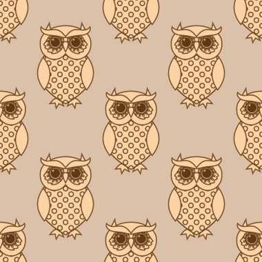 Baykuşlarla kusursuz desen.