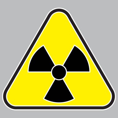 radyasyon üçgen işareti.  