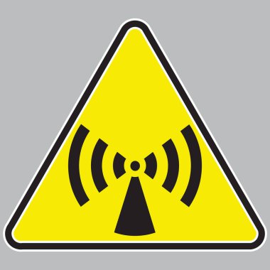 Warning: Electromagnetic radiation. clipart