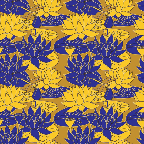 Lotus ve bir yusufçuk ile Seamless Modeli.  
