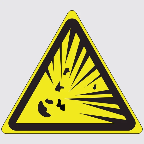 Вибуховий знак небезпеки. Символ небезпеки. Піктограма попередження . — стоковий вектор