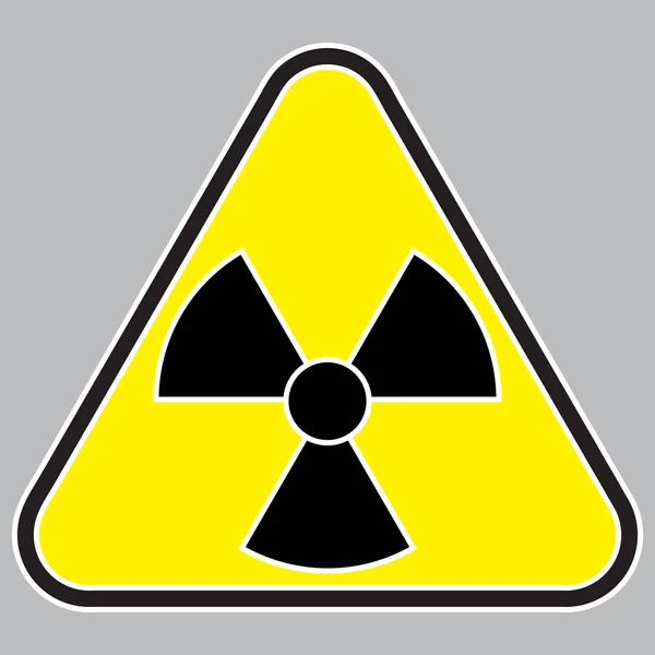 Radiation Triangular Sign. — Stock Vector