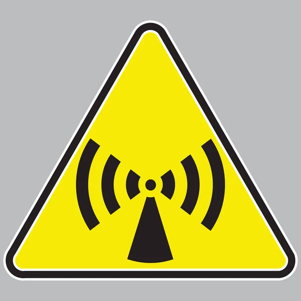 Waarschuwing: Elektromagnetische straling. — Stockvector