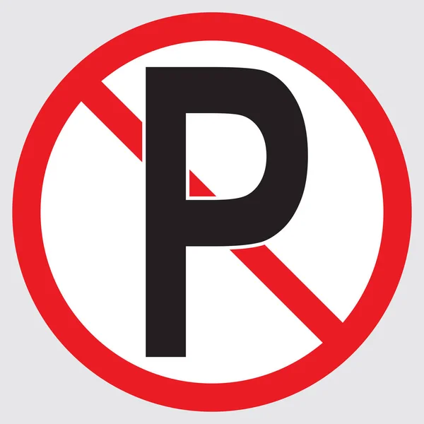 禁止停车标志. — 图库矢量图片
